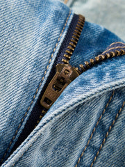 Men's Lightweight Washed Straight-Leg Jeans