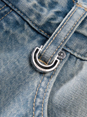 Men's Cotton Washed Straight-Leg Jeans