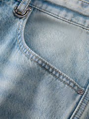 Men's Cotton Washed Straight-Leg Jeans