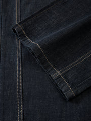 Men's Cotton-Blend Washed Tapered Jeans