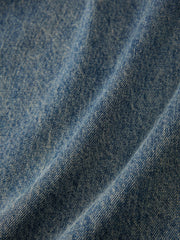Men's casual wide-leg denim mid-length pants