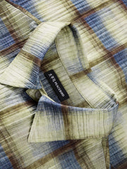 Men's Casual Contrast Plaid Shirt