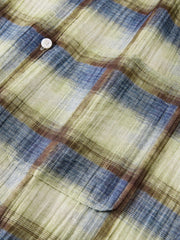 Men's Casual Contrast Plaid Shirt