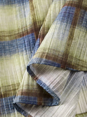 Men's Casual Contrast Plaid Shirt