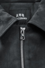 Men's Loose-Fit Faux Suede Jacket