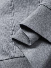 Men's Cable-Textured Half-Zip Sweatshirt