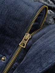 Men's Casual Denim-Style Lightweight Down Jacket