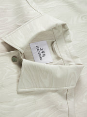 Men's Faux Suede Textured Jacquard Jacket