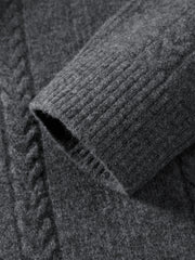 Men's Loose-Fit Cable-Knit Cardigan