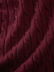 Men's Half-Zip Cable-Knit Sweater