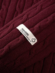 Men's Half-Zip Cable-Knit Sweater