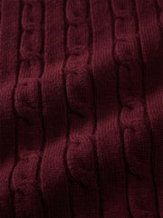 Men's Half-Zip Cable-Knit Sweater