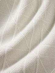 Men's Textured Jacquard Zip Cardigan