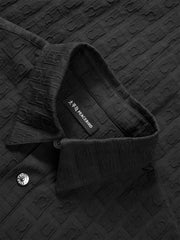 Men's Allover Textured Jacquard Shirt