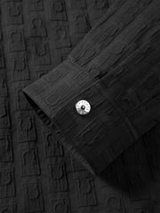 Men's Allover Textured Jacquard Shirt