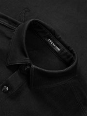 Men's Mercerized Denim Shirt with Back Embroidery