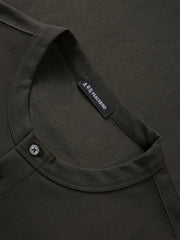 Men's Embroidered Henley Long-Sleeve T-Shirt