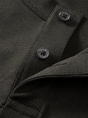 Men's Embroidered Henley Long-Sleeve T-Shirt