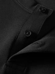 Men's Solid Henley Long-Sleeve T-Shirt