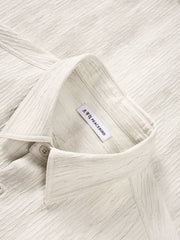 Men's Casual Textured Vertical-Stripe Shirt