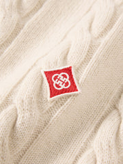 Men's Cable-Knit Henley Sweater