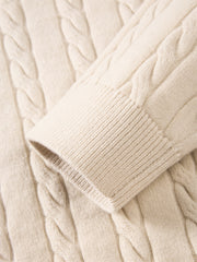 Men's Cable-Knit Henley Sweater