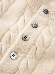 Men's Cable-Knit Henley Sweater