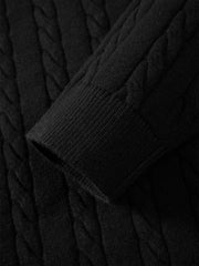 Men's Cable-Knit Henley Sweater