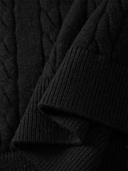 Men's Cable-Knit Henley Sweater