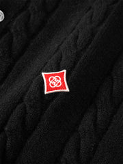 Men's Cable-Knit Henley Sweater