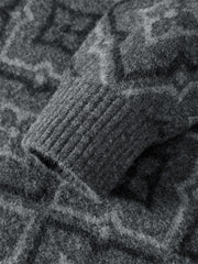 Men's Allover Monogram Jacquard Sweater