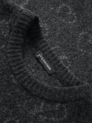 Men's Relaxed Allover Heart Jacquard Sweater