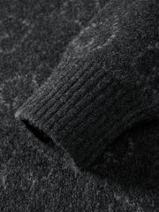 Men's Relaxed Allover Heart Jacquard Sweater