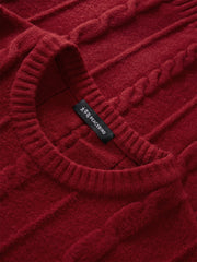 Men's Classic Loose-Fit Cable-Knit Sweater
