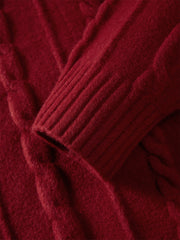 Men's Classic Loose-Fit Cable-Knit Sweater