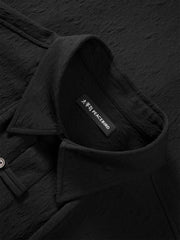 Men's Textured Jacquard Shirt with Frog Buttons