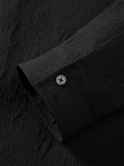 Men's Textured Jacquard Shirt with Frog Buttons