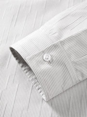 Men's Vertical-Stripe Textured Jacquard Shirt