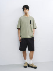 Men's Green Utility Pocket Oversized T-Shirt