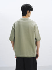 Men's Green Utility Pocket Oversized T-Shirt