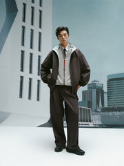 Men's Hooded Jacket with Contrast Lining