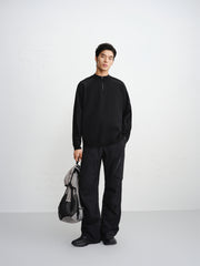Men's Long-Sleeve Top with Jacquard Back
