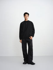 Men's Long-Sleeve Top with Jacquard Back