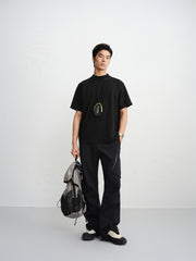 Men's Mock-Neck Graphic T-Shirt