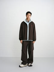 Men's Hooded Jacket with Contrast Lining