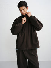 Men's Hooded Jacket with Contrast Lining