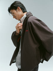 Men's Hooded Jacket with Contrast Lining