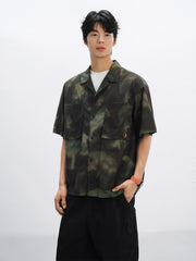 Men's Camouflage Utility Shirt with Patch Designs