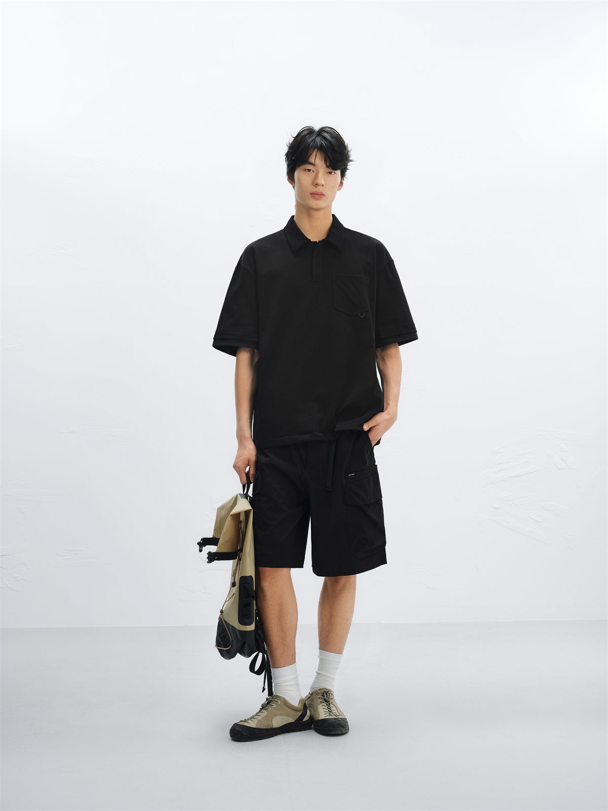 Men's Relaxed-Fit Polo Shirt with Patch Pocket