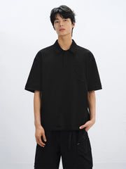 Men's Relaxed-Fit Polo Shirt with Patch Pocket